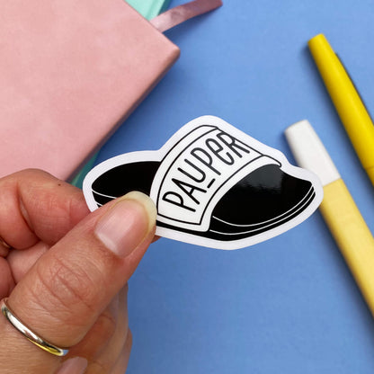 Pauper slipper sticker
