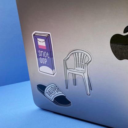 Pauper tuinstoel sticker