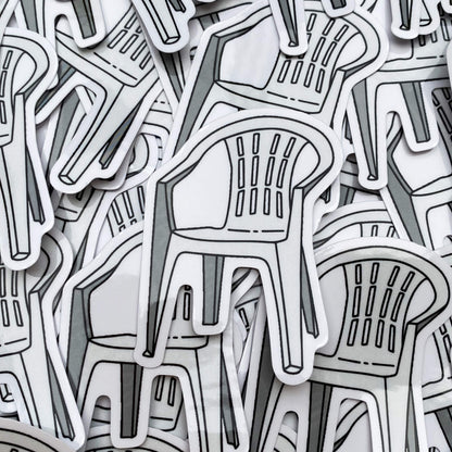 Pauper tuinstoel sticker